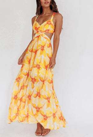 Sunset Serenade Dress | Yellow