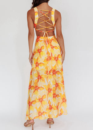 Sunset Serenade Dress | Yellow