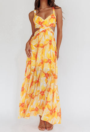 Sunset Serenade Dress | Yellow