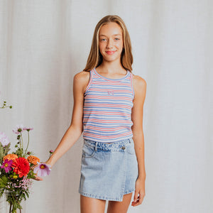 Chloe Skort / Blue Denim | Eve Girl