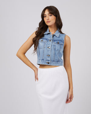 Harper Vest / Light Blue | All About Eve