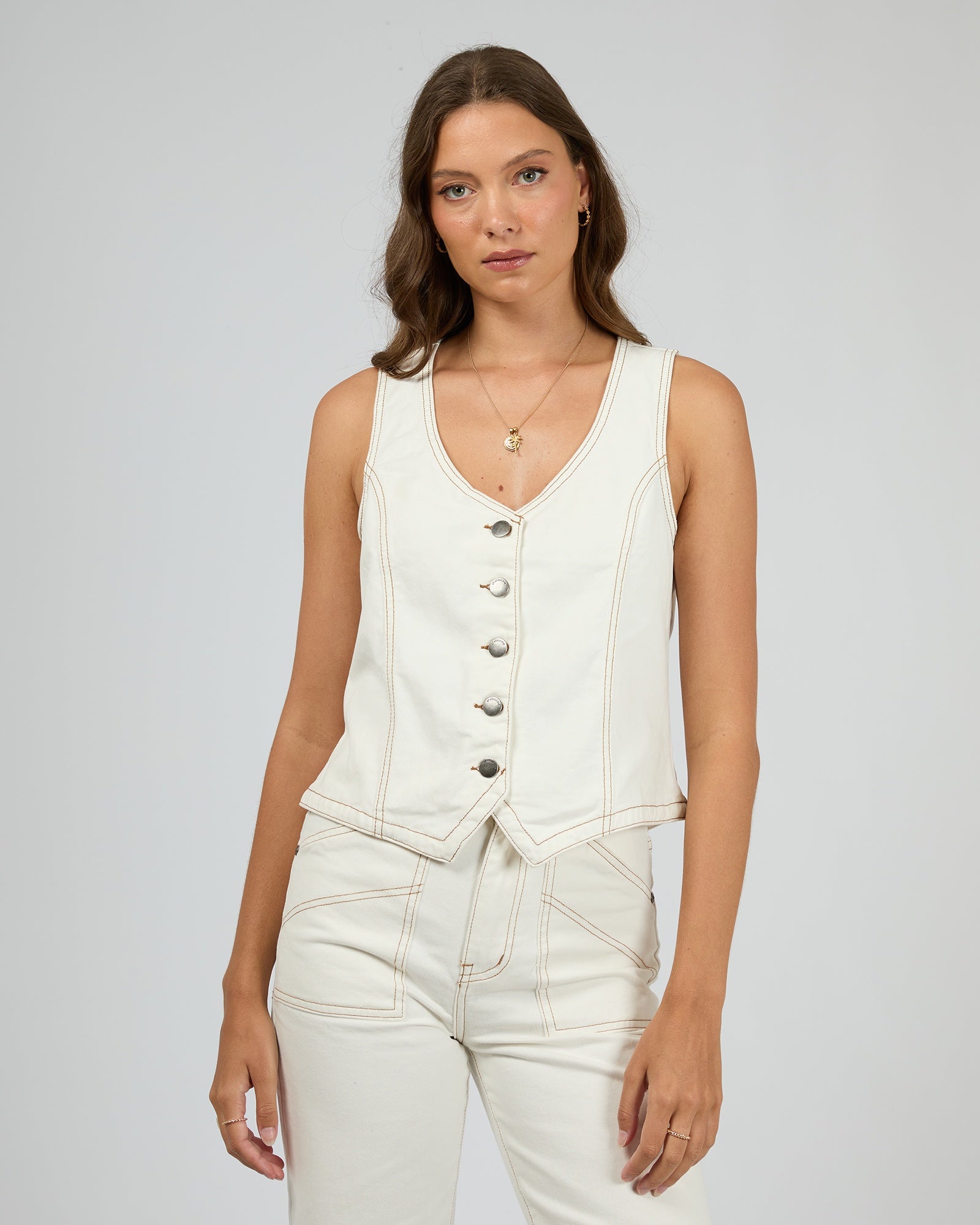 Korin Vest / Vintage White | All About Eve