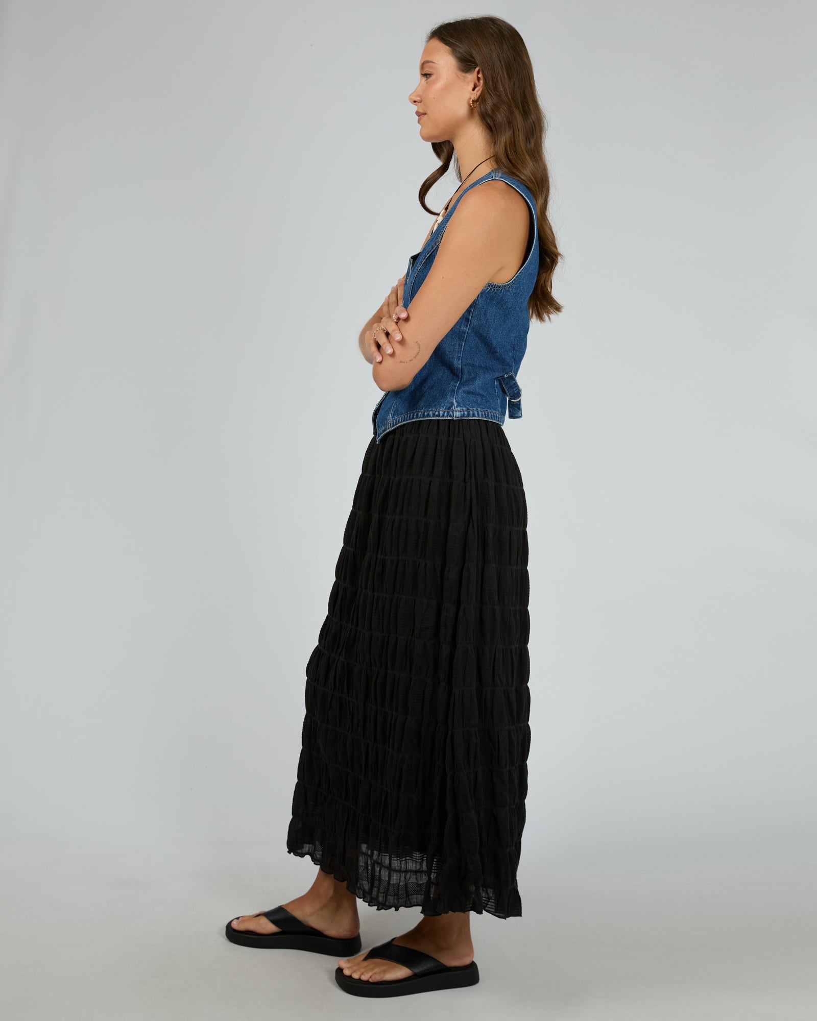 Maude Maxi Skirt / Black | All About Eve