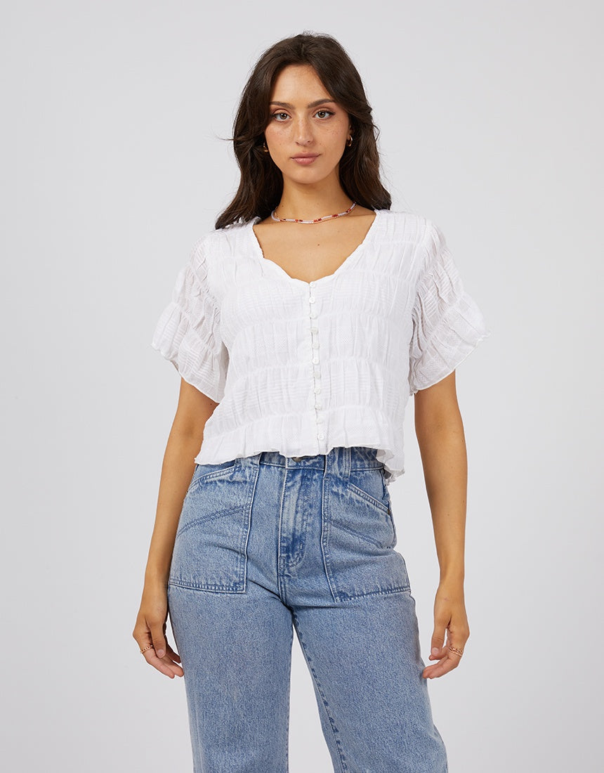 Maude Short Sleeve Shirt / White