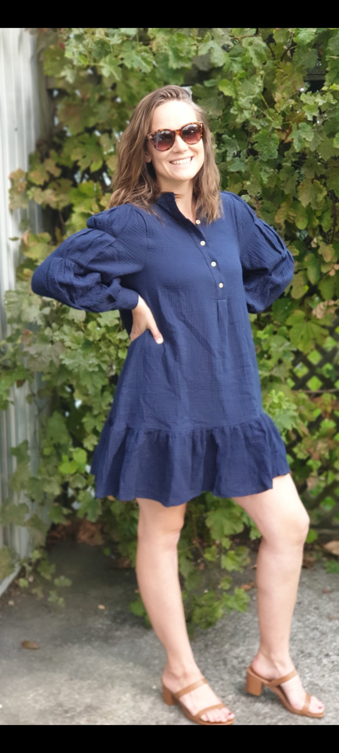 Lulu Dress Navy Kode Boutique